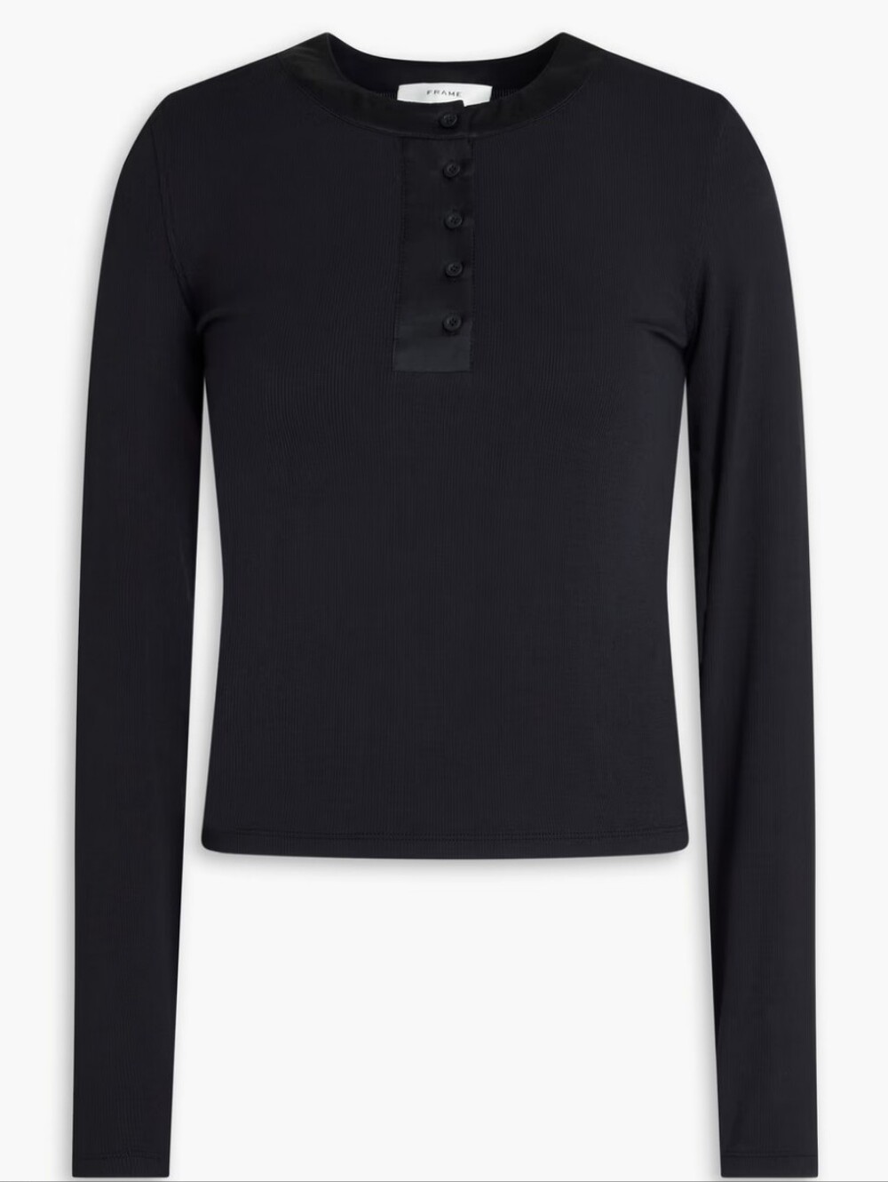 Frame Brand Ribbed Henley Top - Picture 4 of 11
